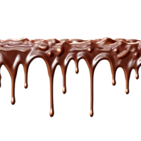 Realistic Dripping Chocolate Texture - Generative AI png
