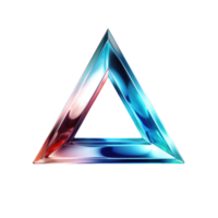 Iridescent 3D Abstract Shape Isolated AI Generative png