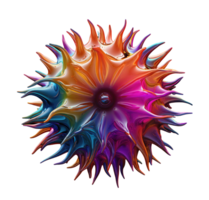 Abstract Iridescent Abstract Shape AI Generative png