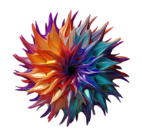 Abstract Iridescent Abstract Floral Shape AI Generative png