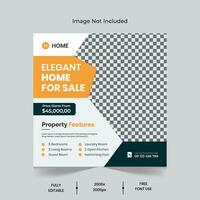 Real Estate post design,Real estate house social media post or square banner template vector