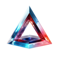 3D Iridescent Abstract Shape Isolated PNG - Generative AI