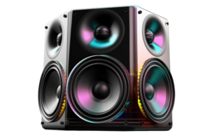 iridescente woofer alto falante isolado ai generativo png