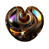 Abstract Iridescent Abstract Shape AI Generative png
