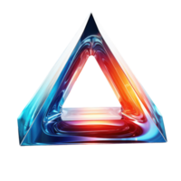 3D Iridescent Abstract Shape Isolated PNG - AI Generative
