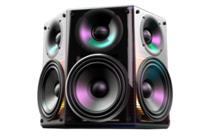 iridescente woofer alto falante isolado ai generativo png