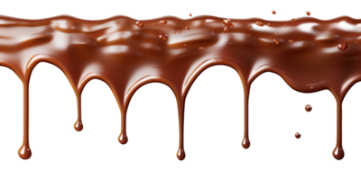 Realistic Dripping Chocolate Texture - Generative AI png