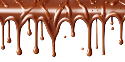 realista goteo chocolate textura - generativo ai png