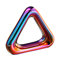 Iridescent 3D Fluid Abstract Shape Isolated AI Generative png