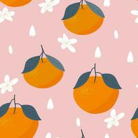 Beautiful summer oranges design pattern. summer pattern vector