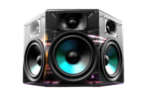 iridescente woofer alto falante isolado ai generativo png