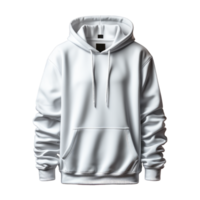 White Premium Hoodie Isolated - Generative AI png