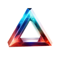 3D Iridescent Abstract Shape Isolated PNG - AI Generative