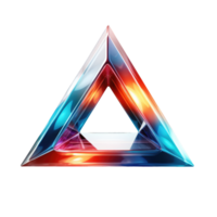 Iridescent 3D Abstract Shape Isolated AI Generative png