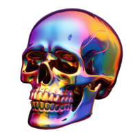 3D Iridescent Abstract Shape Isolated PNG - AI Generative