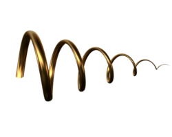3d dekorativ gyllene spiraler png