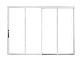 white aluminium double door isolated png