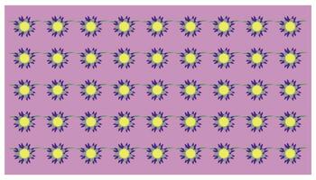 seamless floral pattern with purple flowers on a pink background. Abstract background with random plant patttern vector
