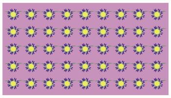 seamless floral pattern with purple flowers on a pink background. Abstract background with random plant patttern vector