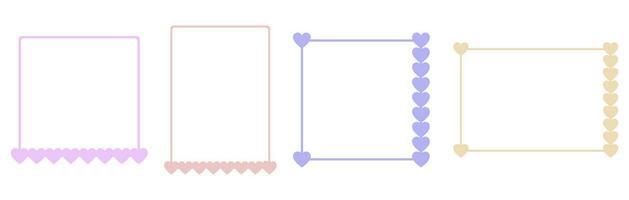 Love Frame Romantic Border Text Box vector