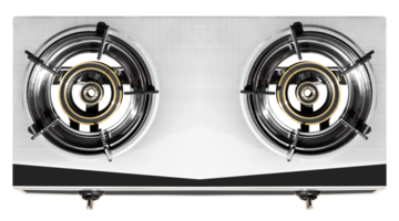 Top view two burner gas stove png