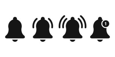 Notification bell icon. Alarm symbol. Ringing bells icon. Alarm clock and smartphone application alert icon. vector