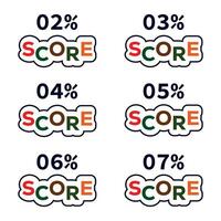 Vector score sign designed 02 to 05 percent catch.