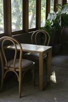 Coffee shop or cafe restaurant wooden interior photo