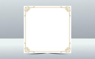 vector floral rectangle frame design