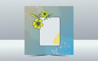 photo frames with flowers and image space vector