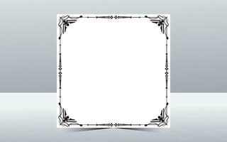 Abstract floral page frame design vector