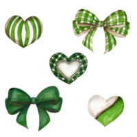 Set of hearts and bows. png