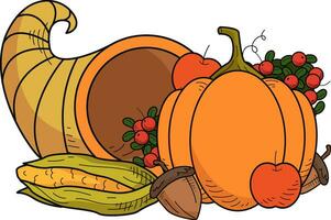 Cornucopia Stickers Illustration for web app, infographic etc vector