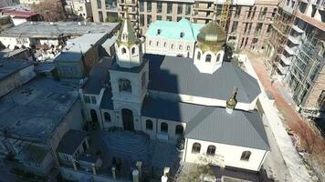 view from the top of the cathedral of st. peter and paul. Baku, Azerbaijan video