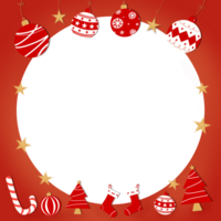 christmas frame with christmas decorations png