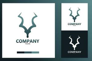 elegante y moderno ciervo logo vector