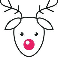 Reindeer with a Red Nose vector