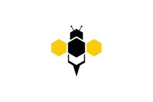 bee logo design creative concept premium vector