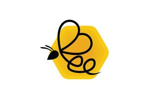 bee logo design creative concept premium vector