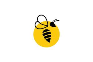 bee logo design creative concept premium vector