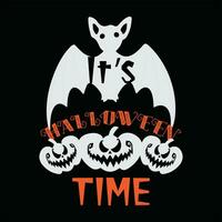 Halloween time tshirt design vector