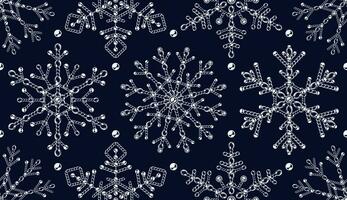 Seamsless pattern with snowflake made of chains vector