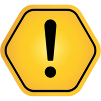 Yellow warning sign. AI Generative png