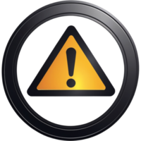 Warning sign icon. AI Generative png