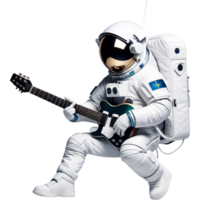 astronauta jugando guitarra. ai generativo png