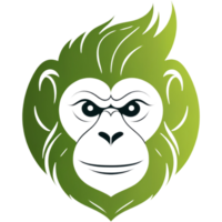 Monkey logo design. AI Generative png