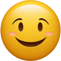 Emoji face in yellow color. AI Generative png