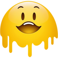 Emoji Gesicht im Gelb Farbe. ai generativ png