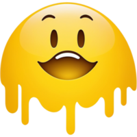 emoji gezicht in geel kleur. ai generatief png