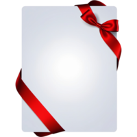 Gift card with ribbon. AI Generative png